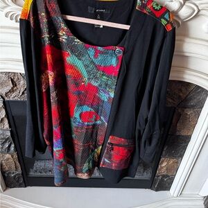 All Mankind Colorful Abstract Cardigan